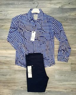 Navy Trousers with Matching Shirt 