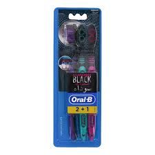 Oral B toothbrush black 2+1 value pack