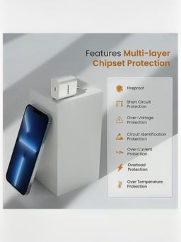 Ambrane 20W Type C Mobile Charger Adapter, Fast Charging For Android (Raap M20, White)