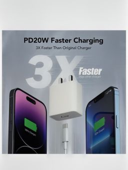 Bestor 20W PD Charger Type-C Mobile Charger, Fast Charging Compatible for iPhone 14/13/12/11/X/8