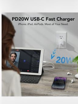 Bestor 20W PD Charger Type-C Mobile Charger, Fast Charging Compatible for iPhone 14/13/12/11/X/8