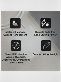 boAt 22.5W Dual Port Charger with 18W Quick Charge 3.0, Smart IC Protection & Auto Detection (White)