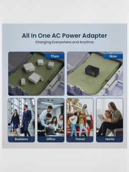 Portronics Juicemate 4 Universal Travel Adapter with 20W Type-C PD & 18W USB-A Output | Black