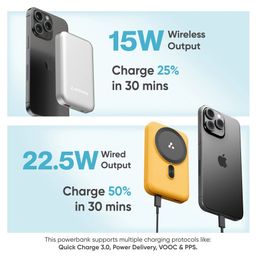 Aerosync Snap 10000mAh Magsafe Wireless Power Bank for iPhone