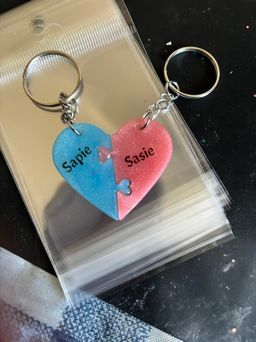 Split Heart Key Chain