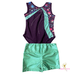 Gymnastics Training Leotards  & Shorts Set  