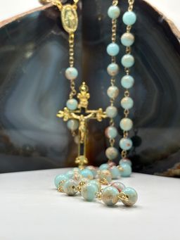 Rosario Jaspe Imperial Laminado en oro 18k