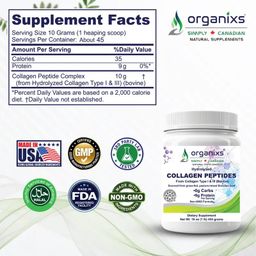 ORGANIXS COLLAGEN POWDER 1lb/16oz/454g