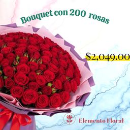 BOUQUETE 200 ROSAS