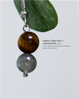 Yellow Tiger Eye + Labradorite (Silver)