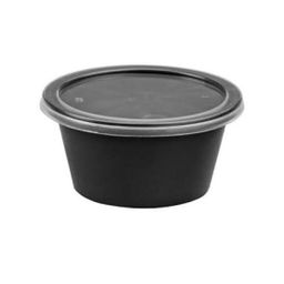 250ml Round Container Black. ( 1000 pcs )   