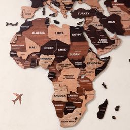 LED Wooden Texture World Map for Wall | Premium Light-Up Wooden World Map Décor | Sold by FlexTrade  