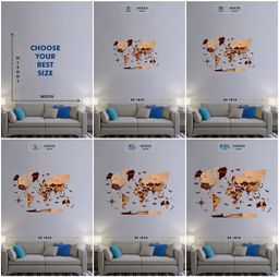 LED Wooden Texture World Map for Wall | Premium Light-Up Wooden World Map Décor | Sold by FlexTrade  