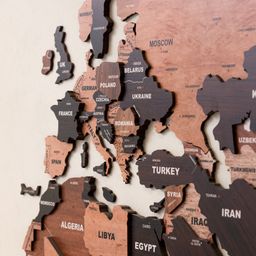 LED Wooden Texture World Map for Wall | Premium Light-Up Wooden World Map Décor | Sold by FlexTrade  