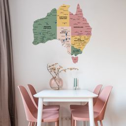 Wooden Texture Australia Map for Wall | Premium Wooden Map Décor | Sold by FlexTrade  