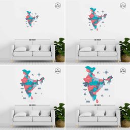 Wooden Texture India Map for Wall | Premium Rustic Wooden Map Décor | Sold by FlexTrade  