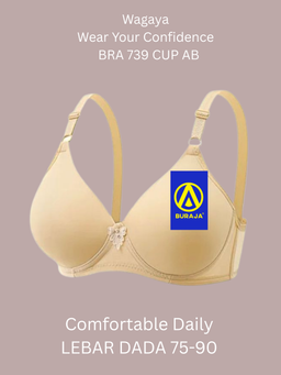 Bra Buraja TANPA KAWAT BH 739 super soft/CUP B  UK 34-40
