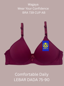 Bra Buraja TANPA KAWAT BH 739 super soft/CUP B  UK 34-40