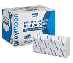 Greymoon Toalla interdoblada institucional, blanco 1200 un