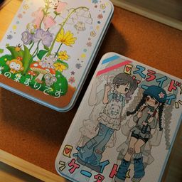 Kawaii Haru Theme Tin Box Original Design - 卡哇伊春天主题开窗收纳铁盒