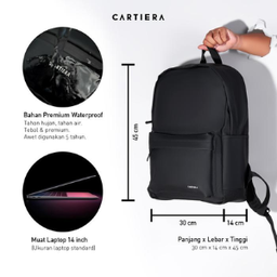 Cartiera Bag Tas Laptop Anti Air Waterproof Premium
