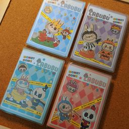 Labubu Theme A7 Rubber Cover Mini Pocket Notebook - 拉布布主题A7胶套迷你口袋本子