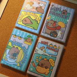 Capybara - Pipi Family Theme A7 Rubber Cover Mini Pocket Notebook - 卡皮巴拉之皮皮家族主题A7胶套迷你口袋本子