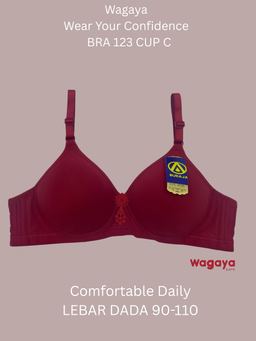 Bra Buraja Tanpa Kawat Bra 123 super soft/CUP BESAR C UK 36-42