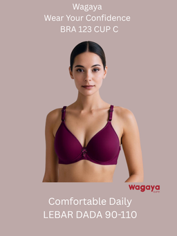 Bra Buraja Tanpa Kawat Bra 123 super soft/CUP BESAR C UK 36-42