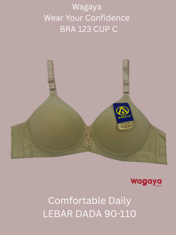 Bra Buraja Tanpa Kawat Bra 123 super soft/CUP BESAR C UK 36-42