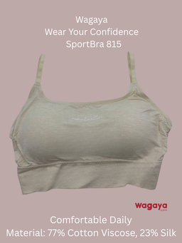 Wagaya 815 Bra Seamless Daily Comfort Olahraga Breathable Sablon MomentMatter
