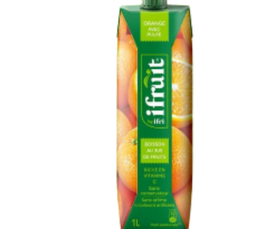 Boisson au jus d’orange avec pulpe Ifruit – 1L