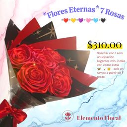 FLORES ETERNAS DE 7 ROSAS
