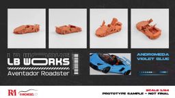 RHINO MODEL 1/64 LAMBORGHINI AVENTADOR ROADSTER LP700 LBWK