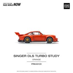 POP RACE MODEL 1/64 PORSCHE SINGER DLS TURBO (TRACK) - ORANGE