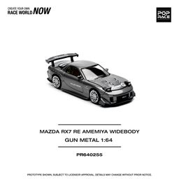 POP RACE MODEL 1/64 MAZDA RX7 RE-AMEMIYA - GUN METAL