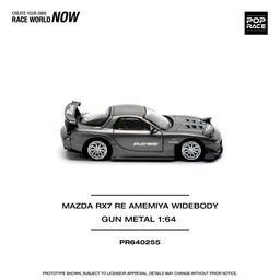 POP RACE MODEL 1/64 MAZDA RX7 RE-AMEMIYA - GUN METAL