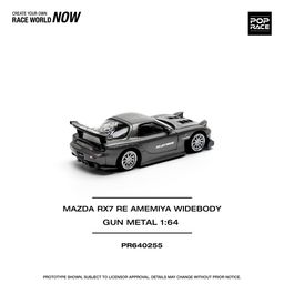 POP RACE MODEL 1/64 MAZDA RX7 RE-AMEMIYA - GUN METAL