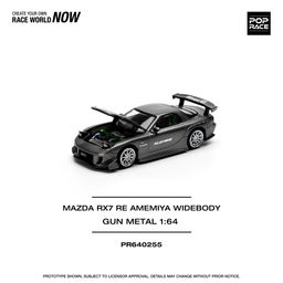 POP RACE MODEL 1/64 MAZDA RX7 RE-AMEMIYA - GUN METAL