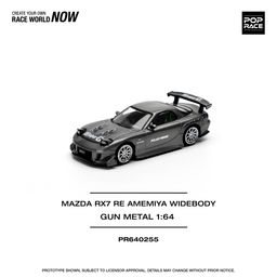POP RACE MODEL 1/64 MAZDA RX7 RE-AMEMIYA - GUN METAL