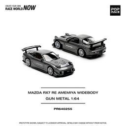 POP RACE MODEL 1/64 MAZDA RX7 RE-AMEMIYA - GUN METAL