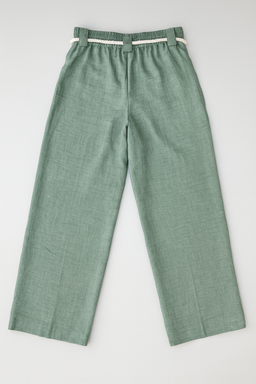 Pantalón Jules and Leopold verde recto con cinturón de soga - Size XS