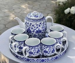 British style cups and teapot