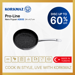 WAJAN KORKMAZ PRO-LINE NERO FRYPAN NON-STICK PREMIUM COOKING WARE, SUITABLE FOR INDUCTION