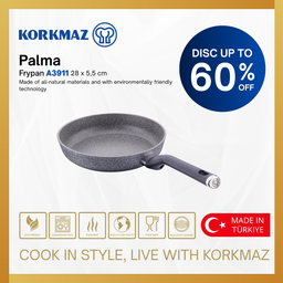 KORKMAZ PALMA FRYPAN PREMIUM COOKING WARE NON-STICK, SUITABLE FOR INDUCTION