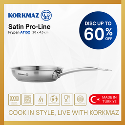 WAJAN KORKMAZ PRO-LINE SATIN FRYPAN NON-STICK PREMIUM COOKING WARE, SUITABLE FOR INDUCTION