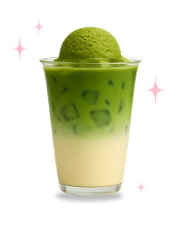 Uji Matcha Float, with Ice Cream