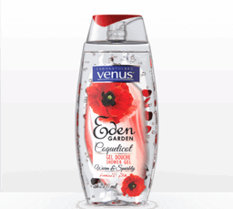 Gel douche Venus aux pétales de roses – Eden Garden- Coquelicot – 270ml