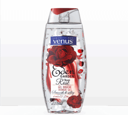Gel douche Venus aux pétales de roses – Eden garden – Rose Rouge – 270ml