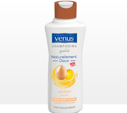 Shampooing Venus – Naturellement doux – aux oeufs – Tous types de cheveux – 450ml